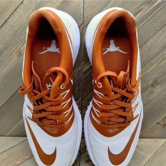 Nike Texas Longhorns Lunar Control 4 Golf Shoes Womens Size 9 White Orange - Picture 7 of 9